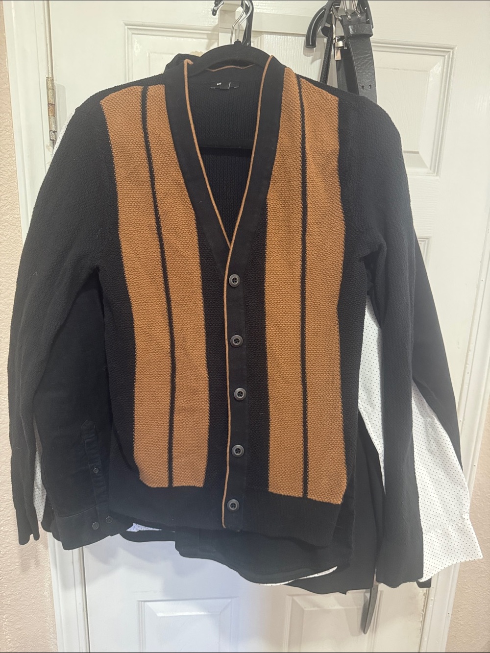 Express Brown and Black Cardigan Men’s